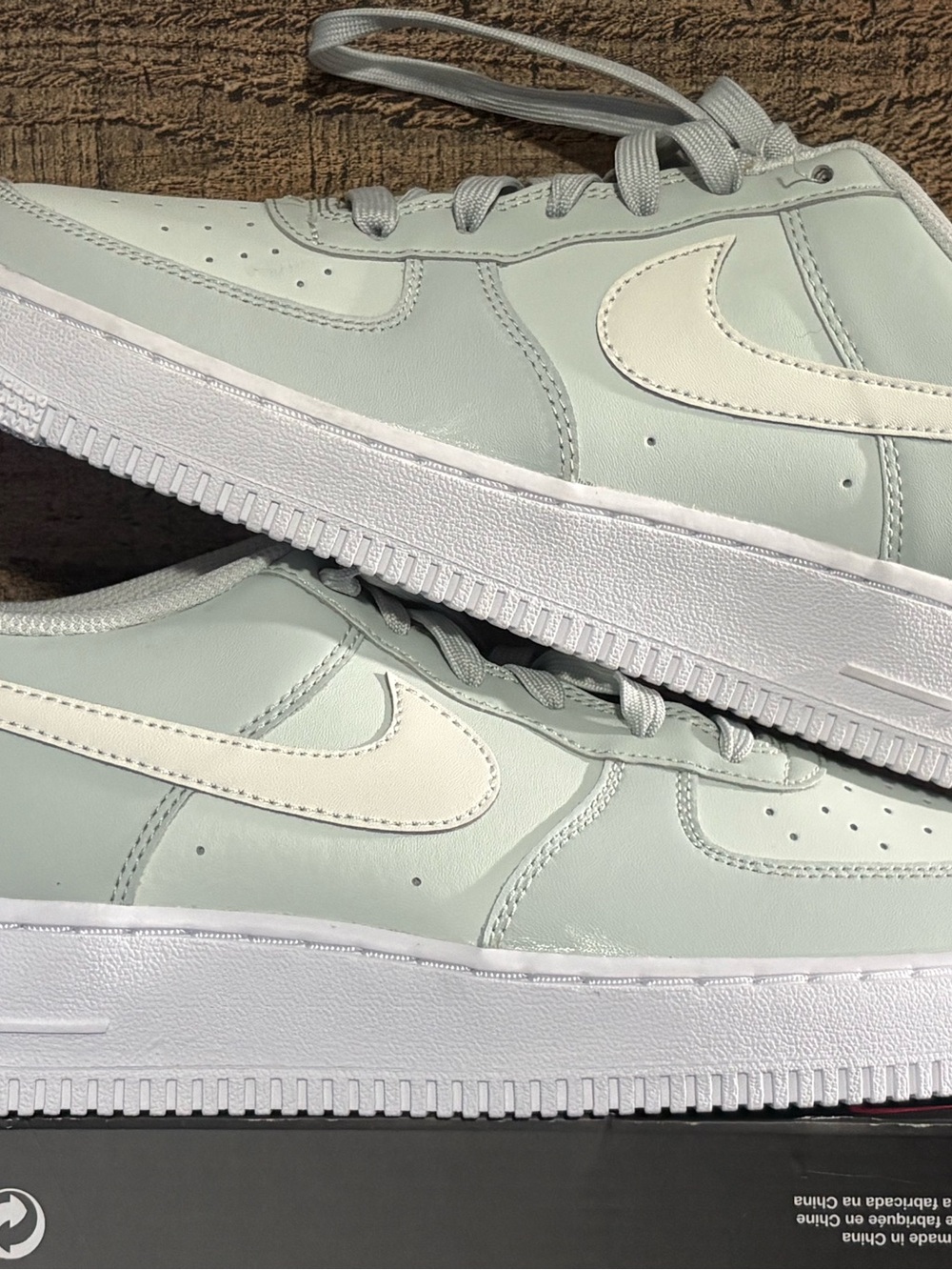 Nike Low-Top Sneakers in Mint Green and White